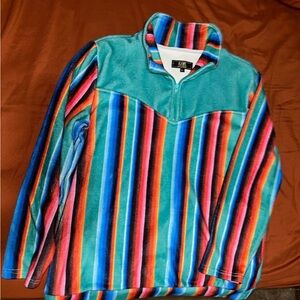 L&B Multicolor Striped Zip-Up Sweater